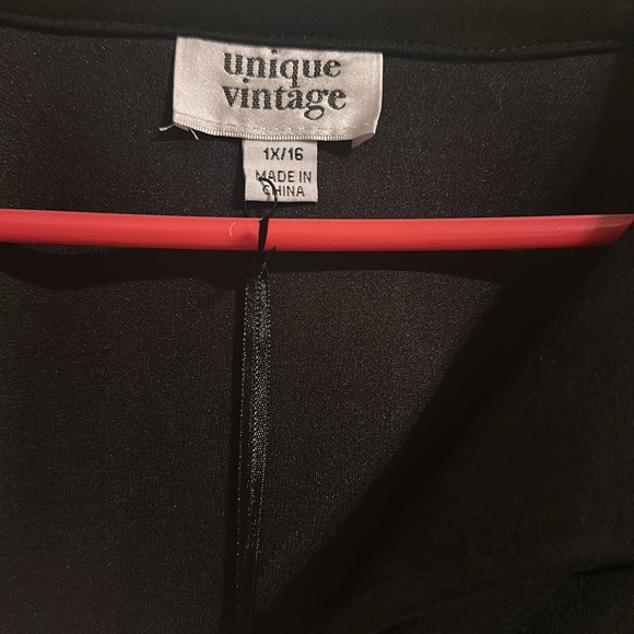 Unique Vintage 70s Faux Suede Fringe Cattle Call Crop Jacket Black Sz 1X/16 - Picture 5 of 9